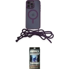 Nuveden Ieg™ Iphone 12 Pro Kılıf Eksen Özel Seri - Siyah 34D Hayalet Izgaralı Cam