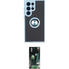 Nuveden Ieg™ Galaxy S23 Ultra Kılıf Yörünge Çizgi - Şeffaf 360 Full Body Arka Koruyucu