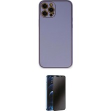 Nuveden Ieg™ Iphone 12 Pro Kılıf Yadigar Klasik - Siyah 3D Antistatik Hayalet Cam Ekran Koruyucu