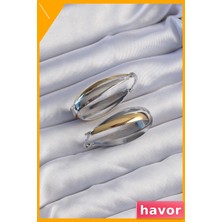 Havor Pirinç Uzun Kıvrımlı Kadın Küpesi