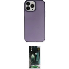 Nuveden Ieg™ Iphone 15 Pro Kılıf Ahenk Çizgi Prime - Siyah 360 Mat Full Body Arka Koruyucu