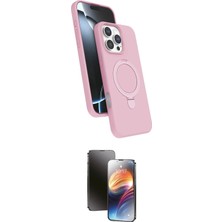 Nuveden Ieg™ Iphone 16 Pro Kılıf Iz Işık Koleksiyonu - Siyah 3D Antistatik Mat Seramik Nano Ekran K