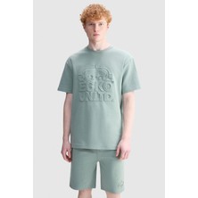Ecko Unltd. Brooks Loose Fit Bisiklet Yaka Baskılı %100 Pamuk Erkek Yeşil Tişört