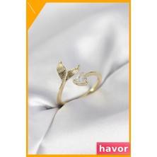 Havor Ayarlanabilir Pirinç Zirkon Taşlı Kadın Yüzük