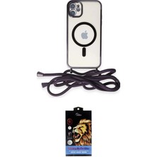 Nuveden Ieg™ Iphone 11 Kılıf Eksen Özel Seri - Siyah Buffer Hayalet Cam Ekran Koruyucu