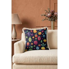 Hanna Home Hayvan Desenli Saçaklı Kırlent Kılıfı Kırlent Kılıfı Koltuk Takımı Aksesuarı 43X43 cm