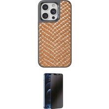 Nuveden Ieg™ Iphone 14 Pro Kılıf Vadi Özel Seri - Siyah 3D Antistatik Hayalet Cam Ekran Koruyucu