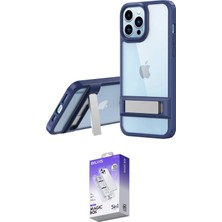 Nuveden Ieg™ Iphone 13 Pro Max Kılıf Yadigar Yansıma - Siyah Bilvis 5in1 3D Magic Cam Ekran Koruyucu