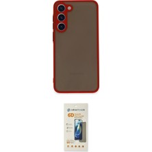 Nuveden Ieg™ Galaxy S23 Plus Kılıf Ahenk Çizgi Serisi - Siyah 6d Mat Seramik Hayalet Nano Ekran Koruyu