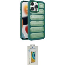 Nuveden Ieg™ Iphone 14 Pro Max Kılıf Yadigar Doku Özel Seri - Siyah Polymer Nano Ekran Koruyucu