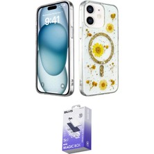 Nuveden Ieg™ Iphone 12 Kılıf Kozmos Doku - Siyah Bilvis 5in1 5d Magic Hayalet Cam Ekran Koruyucu