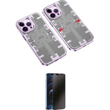 Nuveden Ieg™ Iphone 14 Pro Kılıf Ufuk Doku Prime - Siyah 3D Antistatik Hayalet Cam Ekran Koruyucu