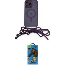 Nuveden Ieg™ Iphone 12 Pro Max Kılıf Eksen Özel Seri - Siyah 18D Cam Ekran Koruyucu