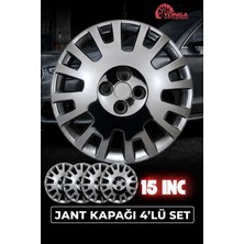 YONGA OTO AKSESUAR Citroen Nemo 15 Inç Jant Kapağı 4'lü Set Piano Black + 4 Amblem