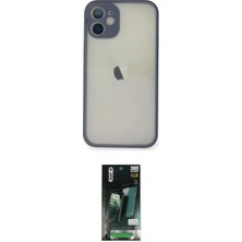 Nuveden Ieg™ Iphone 11 Pro Max Kılıf Ahenk Çizgi Serisi - Siyah 360 Mat Full Body Arka Koruyucu