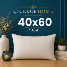 ÇİÇEKCE HOME Çiçekce Home kırlent iç yastık boncuk silikon elyaf dolgulu 40x60 cm 1 adet 400 gram