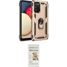Teknoparkx Ieg™ Galaxy A02S Kılıf Ahenk Klasik Koleksiyonu - Siyah Mat Seramik Nano Ekran Koruyucu Tknprk-