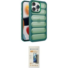 Nuveden Ieg™ Iphone 14 Pro Max Kılıf Yadigar Doku Özel Seri - Siyah 6d Mat Seramik Hayalet Nano Ekran