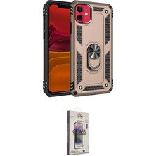 Teknoparkx Ieg™ Iphone 11 Kılıf Ahenk Klasik Koleksiyonu - Siyah Bilvis 3D Cam Ekran Koruyucu Tknprk-Tkak