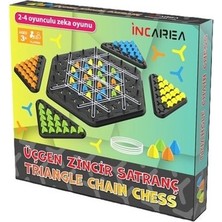 İncarea Üçgen Zincir Satranç - Triangle Chain - Strateji Üçgeni - Ebeveyn Çocuk Etkileşimi Eğitici Zeka Kutu Oyunu