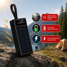 Moxti 50.000 Mah LED Aydınlatmalı Taşıma Askı Hızlı Şarj Powerbank 4xusb Micro,lıghtnıng,type-C Giriş