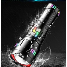 MiraLive Pro F-3002 Alüminyum Tg LED Gece Şeritli Type-C Şarjlı El Feneri