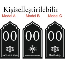 Hedef Hediyelik Dekoratif Akrilik Kapı Numarası  Kişiselleştirilebilir - Daire Otel Ofis Kapı Numarası