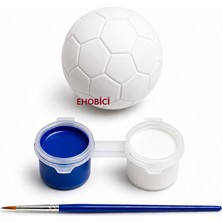 Ehobici Taş Boyama Seti Futbol Topu 2 Renk Akrilik Boya 5ml + Fırça