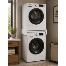 Gani Home Vera Mini Çamaşır Makinesi Dolabı Üst Raf Organizer Beyaz