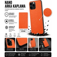 Biemtek 3m Küçük Desen Deri Doku Turuncu Arka Kaplama Redmi K50 Gaming