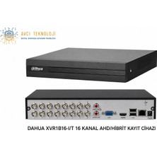 Dahua XVR1B16-I/T 16 Kanal AHD/Hibrit Kayıt Cihazı Yüksek Kapasite ve Gelişmiş Özellikler
