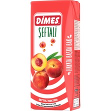Dimes Meyve Suyu 200 ml Şeftali Aromalı Doğal Tatlandırıcı İçeren 27 Adet Paket