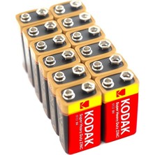 Kodak K9VHZ-S1 9 Volt Super Heavy Duty Çinko Karbon Shrink Yassı Pil 10'lu Şarjlı