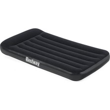 Bestway Tritech Elektrikli Tek Kişilik Şişme Yatak 188 cm x 99 cm 30 cm Renkli Malzeme ile Konfor