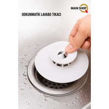 MAİN SHOP Main Shop 1 Adet Beyaz Lavabo Ve Küvet Tıkacı Süzgeç Silikon Lavabo Gider Tıpası M-1490