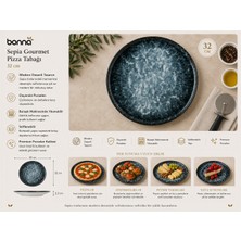 Bonna Sepia Gourmet Pizza Tabağı 32 cm