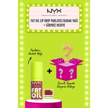 Nyx Professional Makeup fat Oil Lip Drip Parlatıcı Dudak Yağı - Splash Of Cream Parlak Bitişli + Sürpriz Hediye