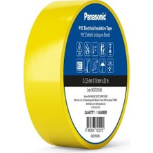 Panasonic Fr Pvc Elektrik Izolasyon Bandı Sarı 20M 1.80CM x 0,125MM - 8 Adet