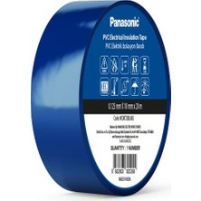 Panasonic Fr Pvc Elektrik Izolasyon Bandı Mavi 20M 1.80CM x 0,125MM - 8 Adet