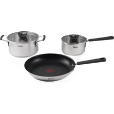 Tefal Optispace 5x G737S544 Tencere Seti 3 Parã§a - Kalın Tabanlı, Indüksiyon Uyumlu, Bulaşık Makine