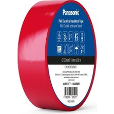 Panasonic Fr Pvc Elektrik Izolasyon Bandı Kırmızı 20M 1.80CM x 0,125MM - 8 Adet