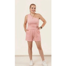 Fırfır Moda Gofre Tek Omuz Bluz