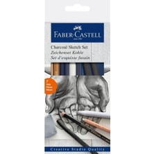  faber-castell kömür sketch seti kömür eskiz seti 7 parça