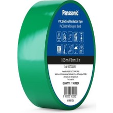 Panasonic Fr Pvc Elektrik Izolasyon Bandı Yeşil 20M 1.80CM x 0,125MM - 8 Adet