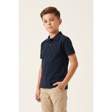 Kinderos Pamuklu Kısa Kollu Polo Yaka Okul Tişört - 26Y 1450