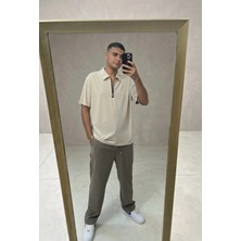 Fırfır Moda Modal Yakalı Tshirt
