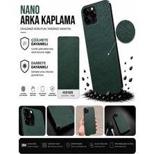 Biemtek Oppo Reno 13 Pro Uyumlu H3105 3m Liçi Doku Yeşil Deri Serisi Arka Kaplama