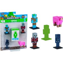 Minecraft 3D Toppeez 5’li Figür Seti - Pembe Koyun'lu Set