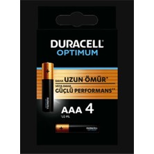 Duracell Optimum Ince Pil 4'lü 3 Adet
