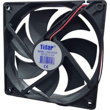 CTR Ticaret Tidar 120X120X25 mm 12V Dc Kare Soğutma Fanı 0.31A - 12 cm Plastik Kasa ve Plastik Kanat Aksiyel Fan